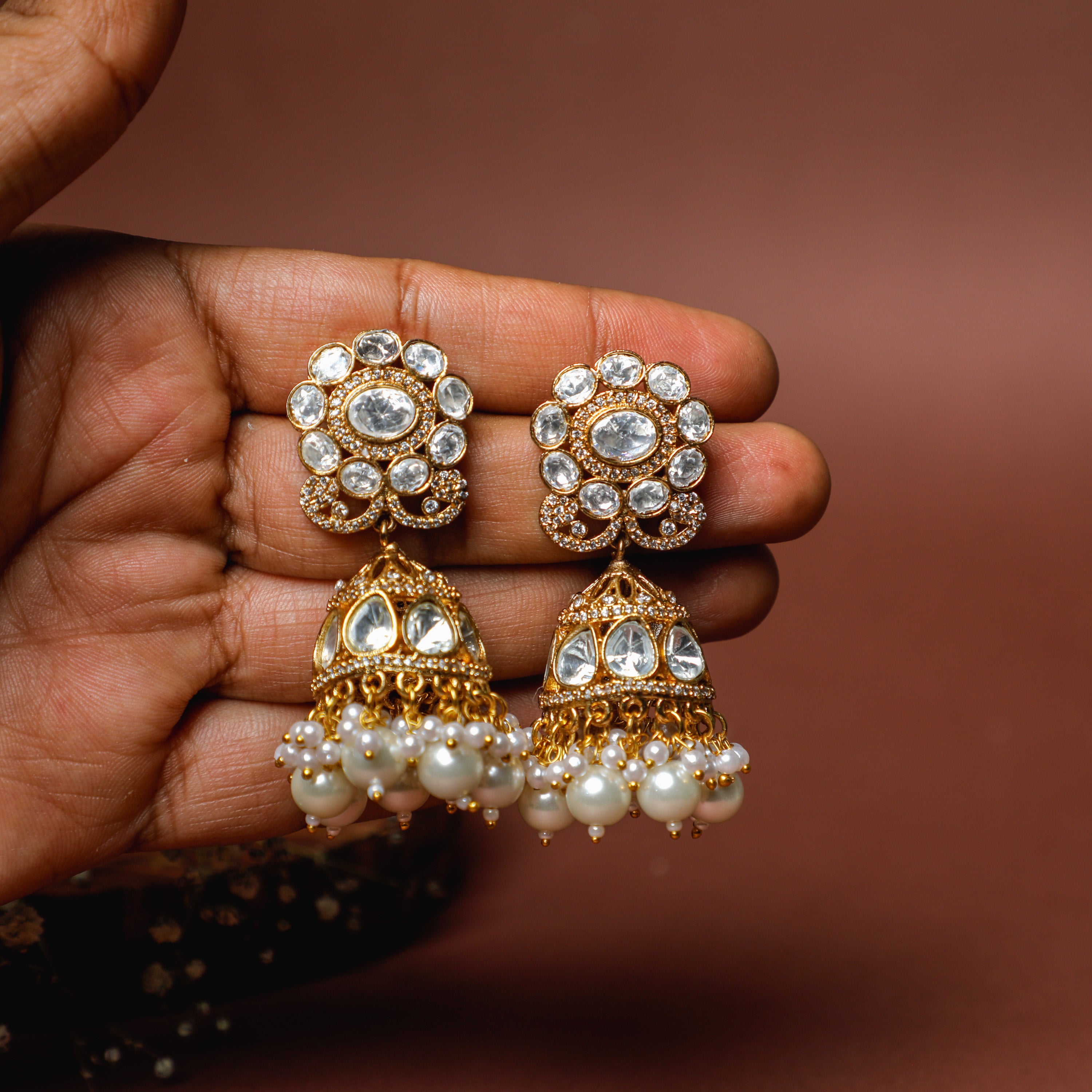 Luxury Gemstone Jhumka